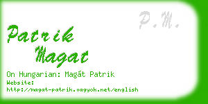 patrik magat business card